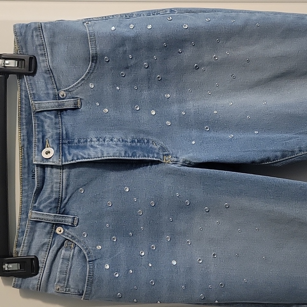 Inc midrise skinny embellished